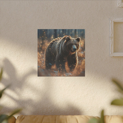 Krafttier Bär auf Bedruckter Leinwand