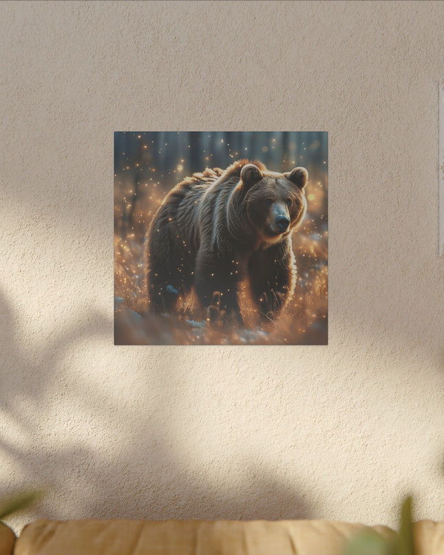 Power Animal Bear on Printed Canvas
