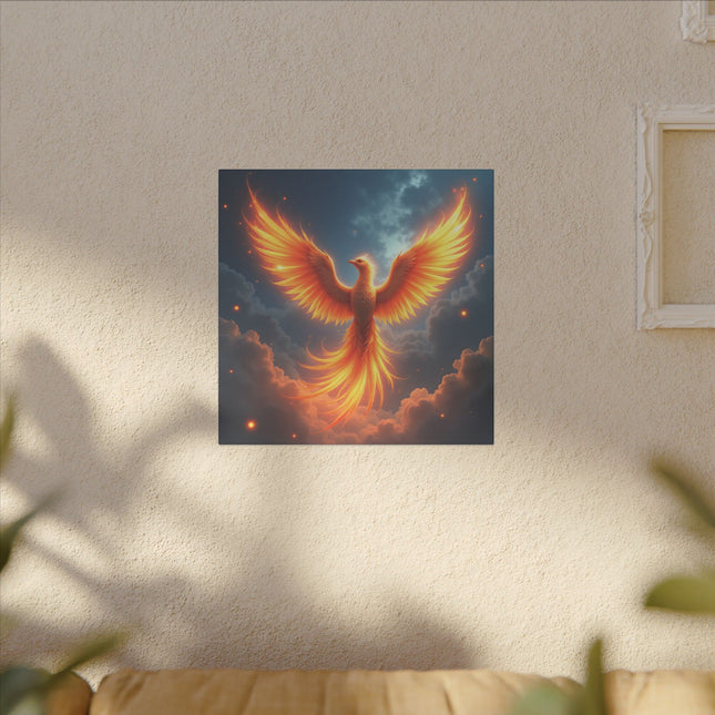 Animal Totem Phénix en Vol sur Toile Imprimée