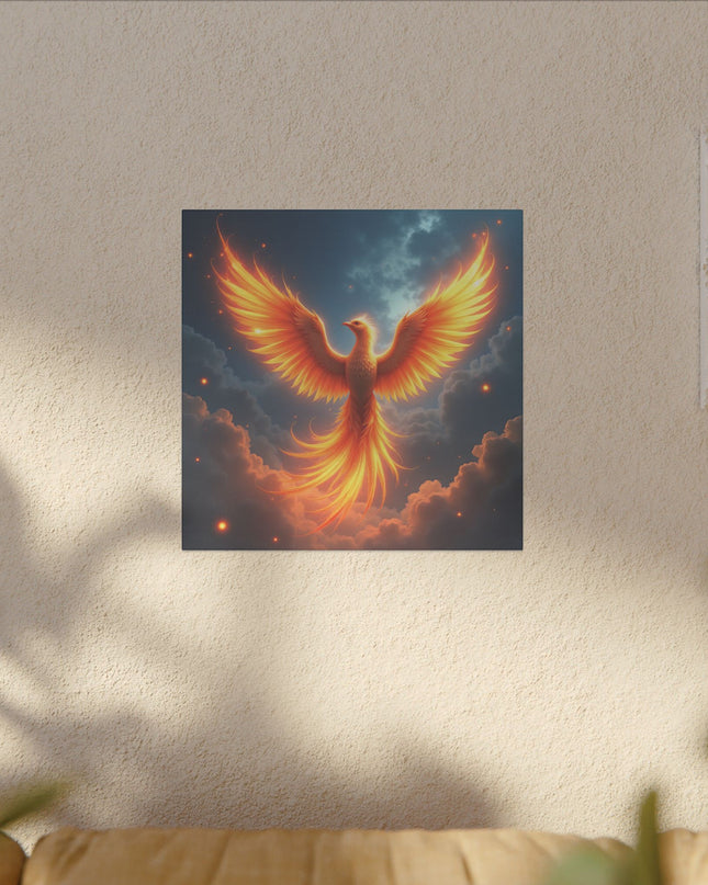 Power Animal Phoenix Rising on Printed Canvas