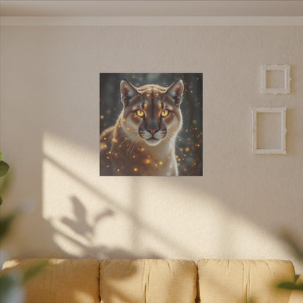 Krafttier Majestätischer Cougar auf bedruckter Leinwand