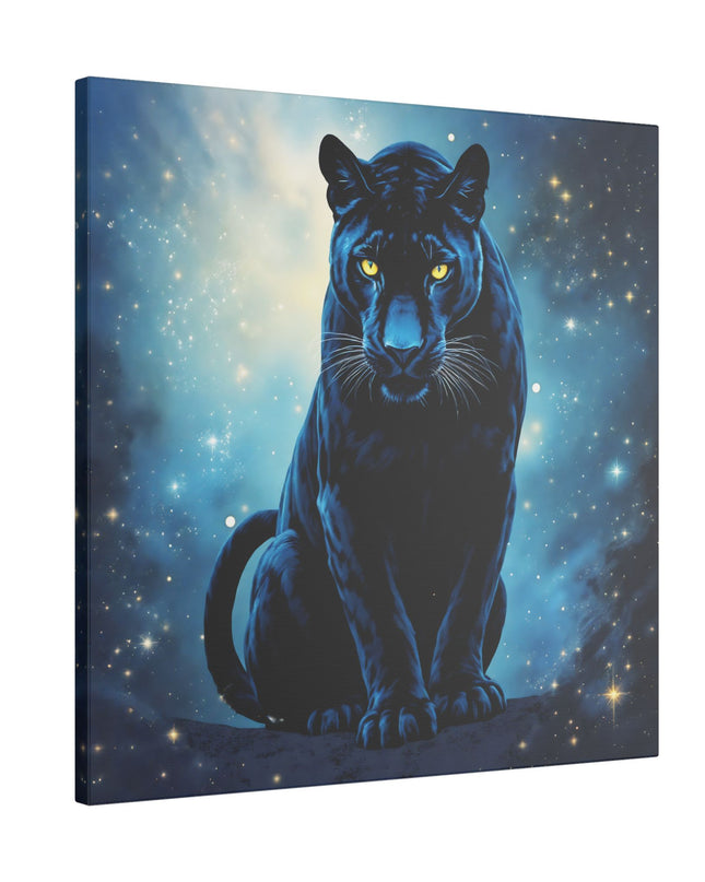 Power Animal Black Panther on Printed Canvas