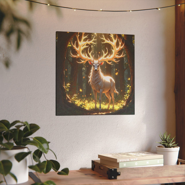 Animal Totem Cerf Blanc sur Toile Imprimée