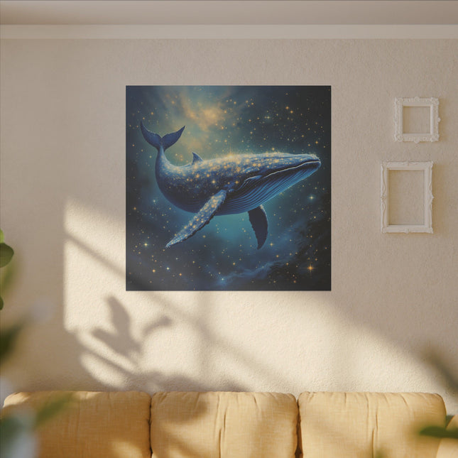 Animal Totem Baleine Galactique sur Toile Imprimée