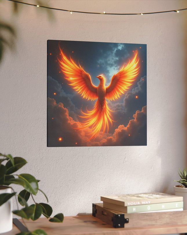 Power Animal Phoenix Rising on Printed Canvas