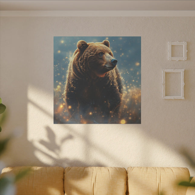 Animal Totem Ours Brun sur Toile Imprimée