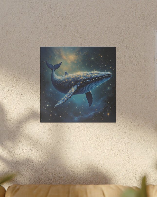 Power Animal Galactic Whale on Printed Canvas