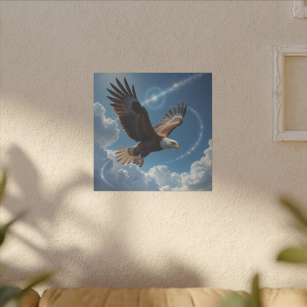 Krafttier Majestätischer Adler auf Bedruckter Leinwand