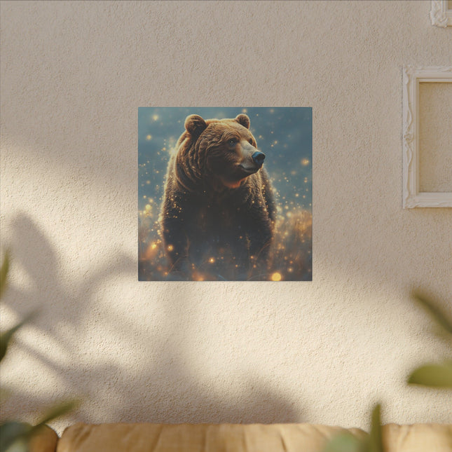 Animal Totem Ours Brun sur Toile Imprimée