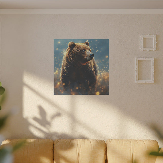 Animal Totem Ours Brun sur Toile Imprimée