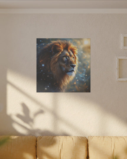 Animal Totem Lion Majestueux sur Toile Imprimée