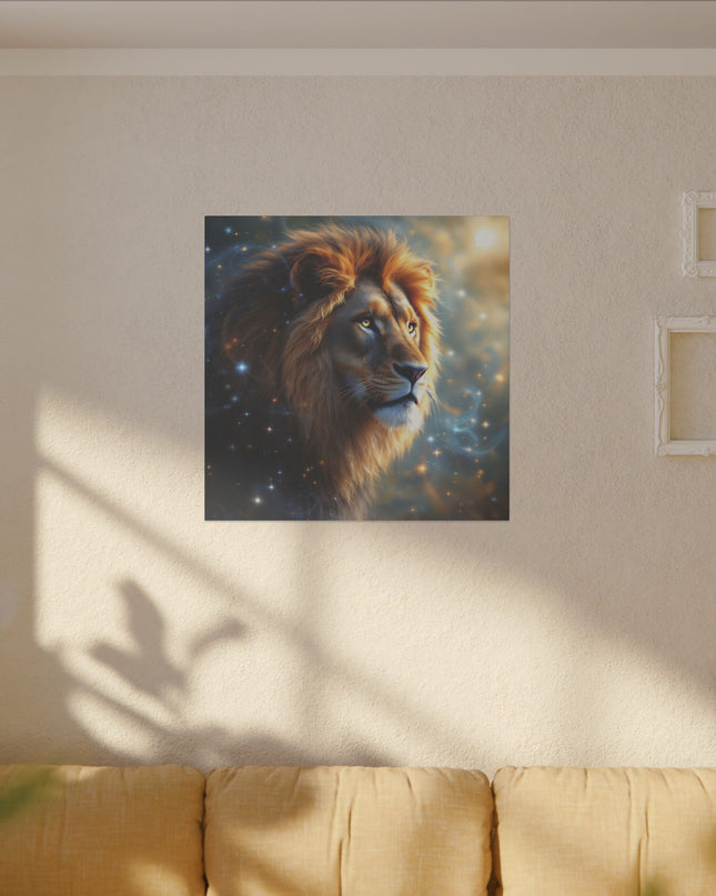Power Animal Majestic Lion on Printed Canvas