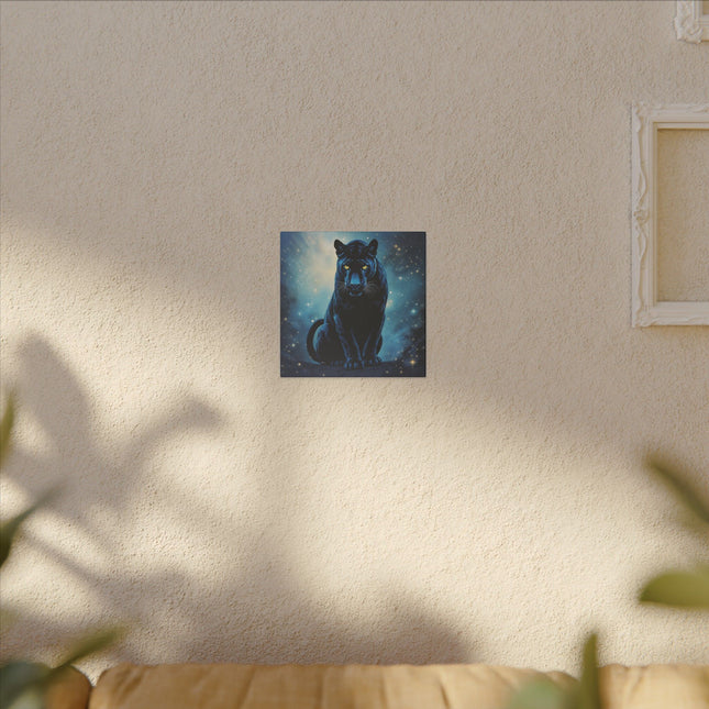 Animal Totem Panthère Noire Cosmique sur Toile Imprimée