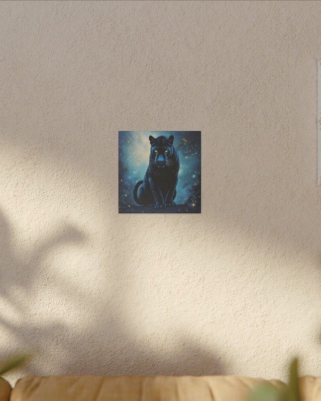 Power Animal Black Panther on Printed Canvas