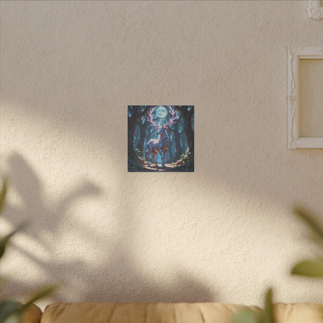 Animal Totem Cerf au Clair de Lune sur Toile Imprimée