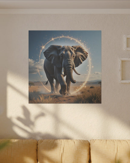 Animal Totem Éléphant Majestueux sur Toile Imprimée