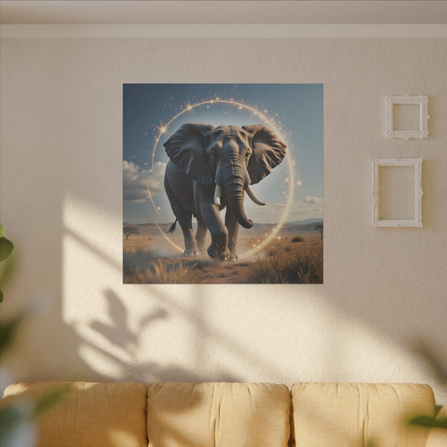Animal Totem Éléphant Majestueux sur Toile Imprimée