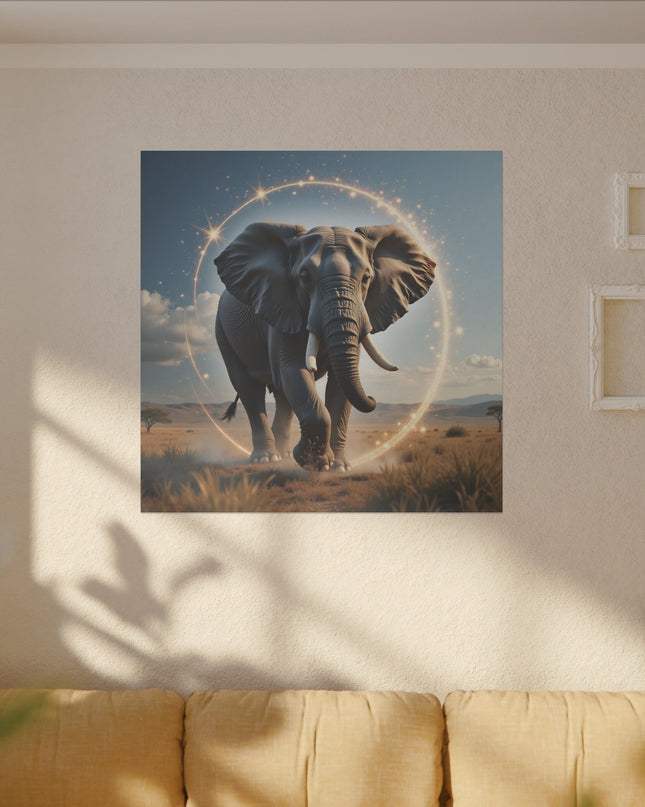 Power Animal Majestic Elephant on Printed Canvas