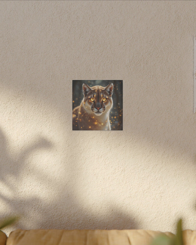 Power Animal Majestic Cougar on Printed Canvas