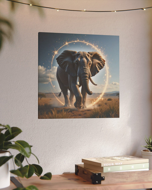 Power Animal Majestic Elephant on Printed Canvas