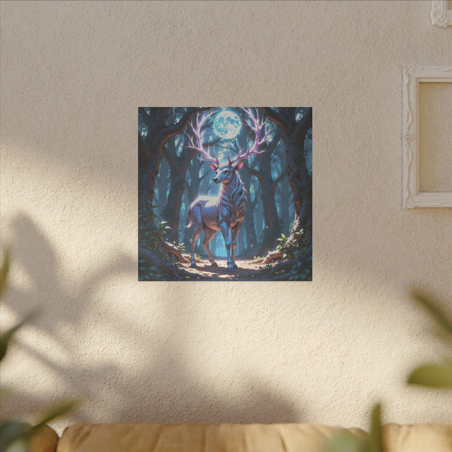 Animal Totem Cerf au Clair de Lune sur Toile Imprimée