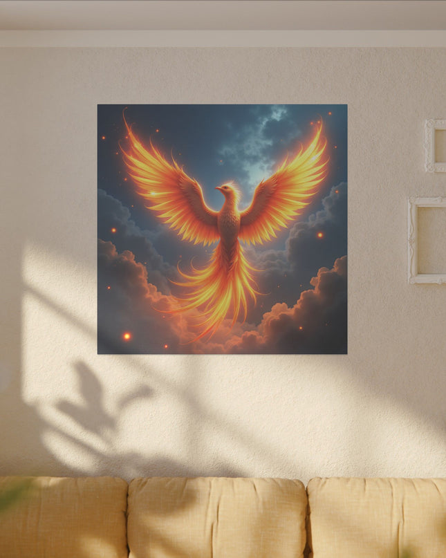 Power Animal Phoenix Rising on Printed Canvas
