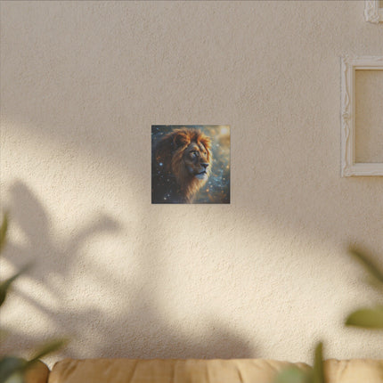 Krafttier Löwe auf Bedruckter Leinwand