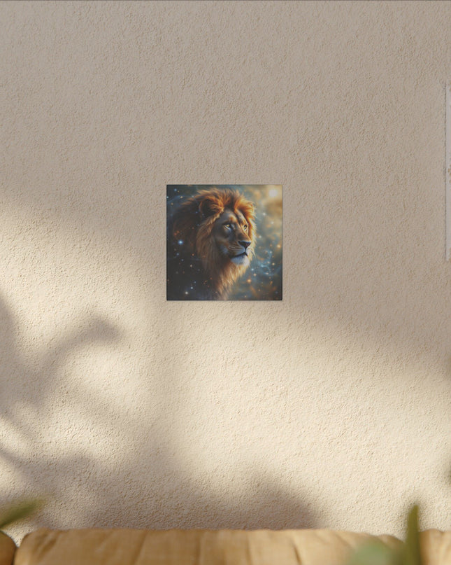 Power Animal Majestic Lion on Printed Canvas