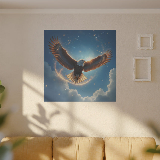 Animal Totem Aigle en Vol sur Toile Imprimée