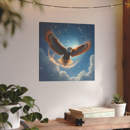 Krafttier Adler im Himmel auf Bedruckter Leinwand