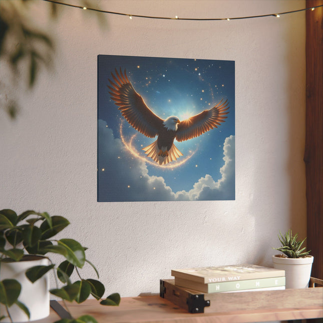 Animal Totem Aigle en Vol sur Toile Imprimée