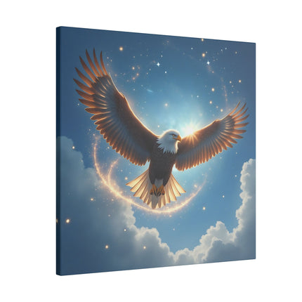 Krafttier Adler im Himmel auf Bedruckter Leinwand