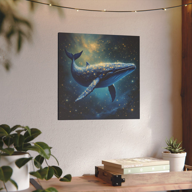 Animal Totem Baleine Galactique sur Toile Imprimée