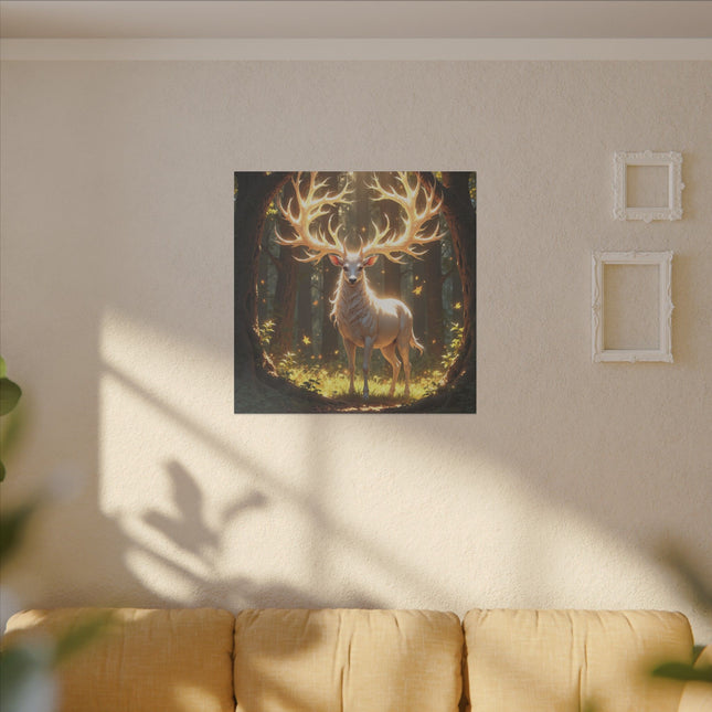 Animal Totem Cerf Blanc sur Toile Imprimée