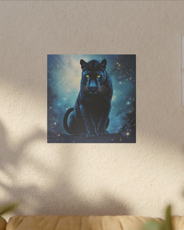 Power Animal Black Panther on Printed Canvas