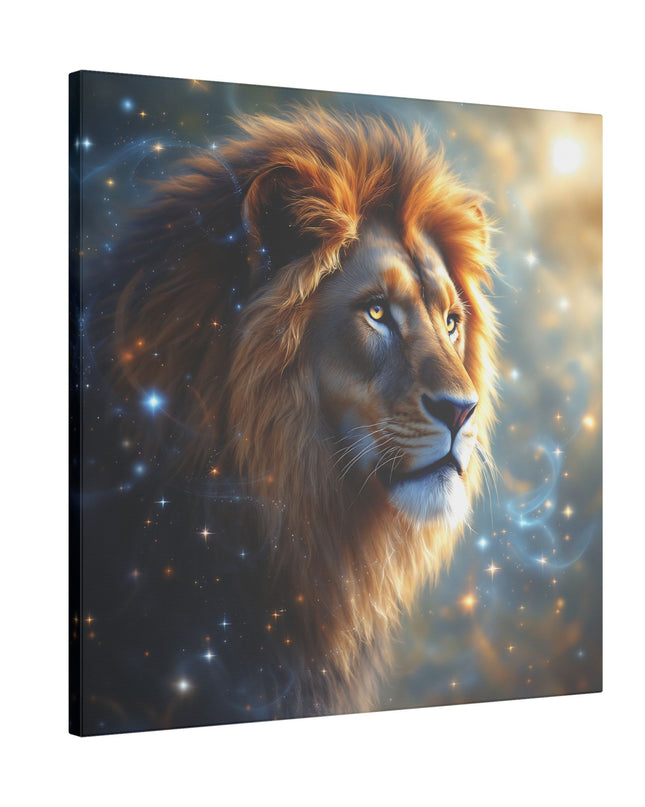 Power Animal Majestic Lion on Printed Canvas