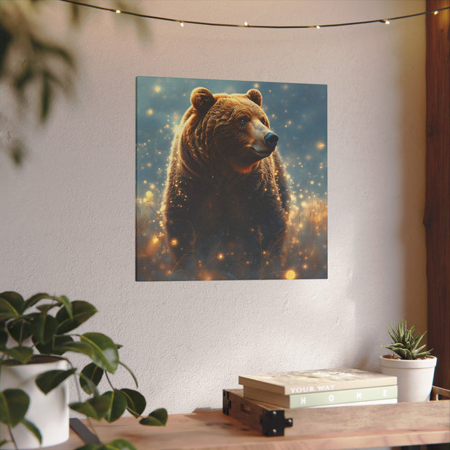 Animal Totem Ours Brun sur Toile Imprimée