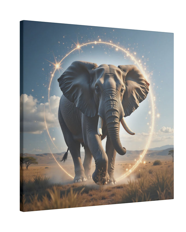 Power Animal Majestic Elephant on Printed Canvas