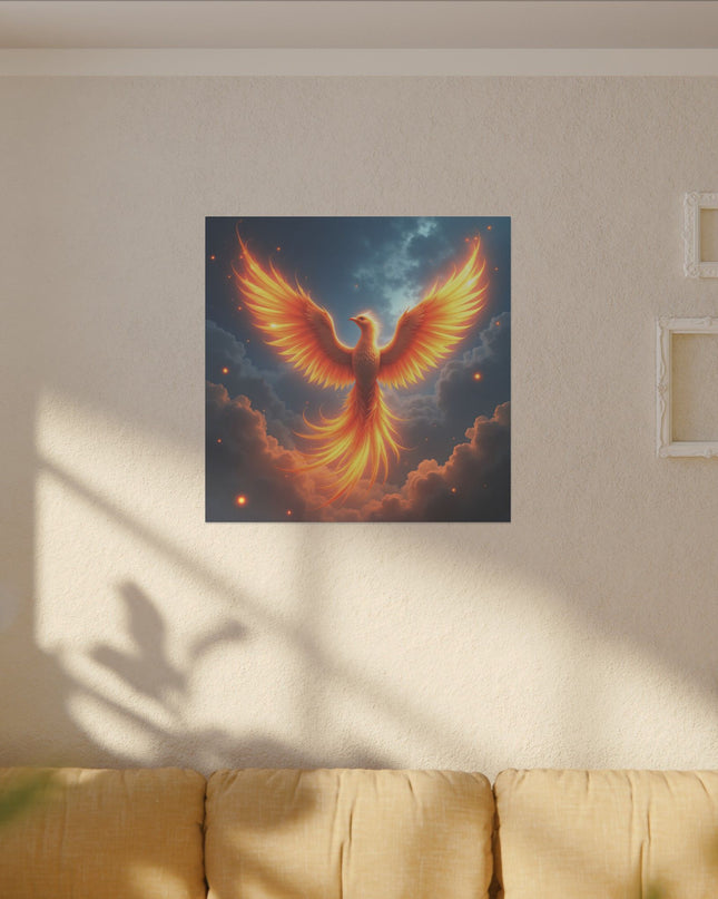 Power Animal Phoenix Rising on Printed Canvas