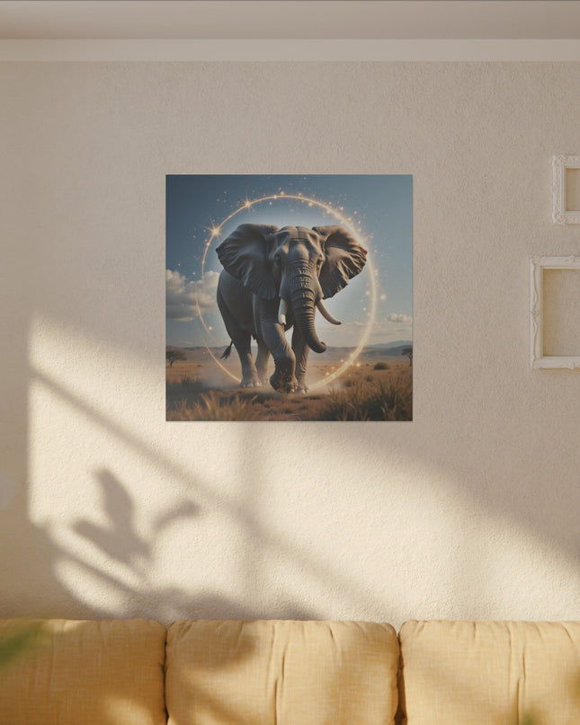 Power Animal Majestic Elephant on Printed Canvas