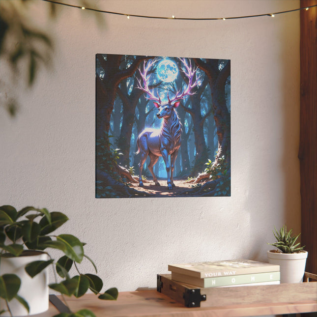 Animal Totem Cerf au Clair de Lune sur Toile Imprimée
