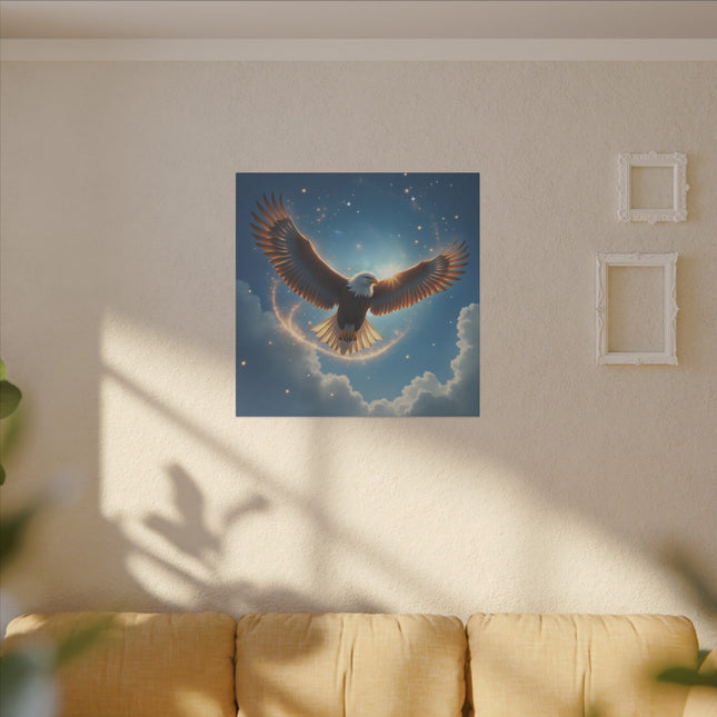 Animal Totem Aigle en Vol sur Toile Imprimée
