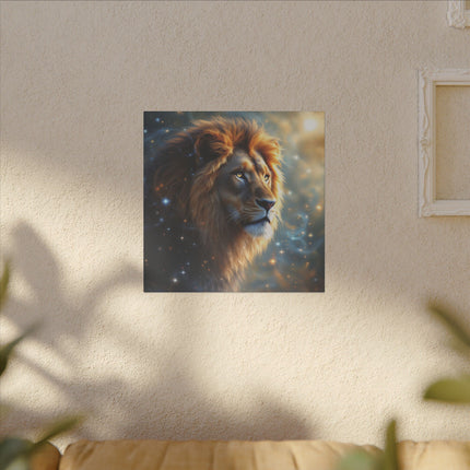 Krafttier Löwe auf Bedruckter Leinwand