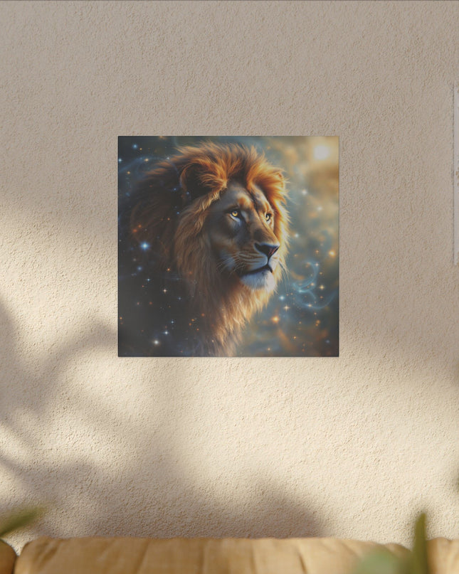 Power Animal Majestic Lion on Printed Canvas