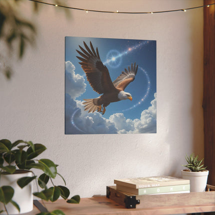 Krafttier Majestätischer Adler auf Bedruckter Leinwand