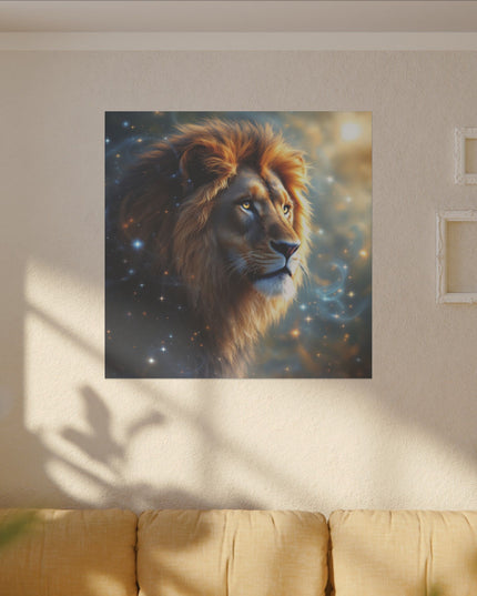 Animal Totem Lion Majestueux sur Toile Imprimée