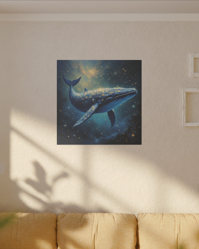 Power Animal Galactic Whale on Printed Canvas