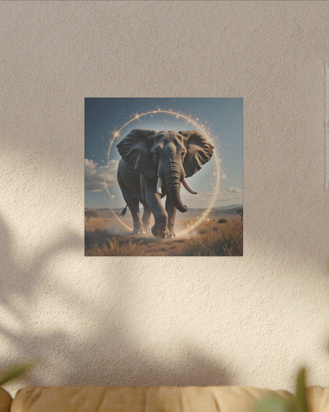 Power Animal Majestic Elephant on Printed Canvas
