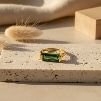 Bague Remi Or Tourmaline verte - Schmuckoo x Noyre Berlin