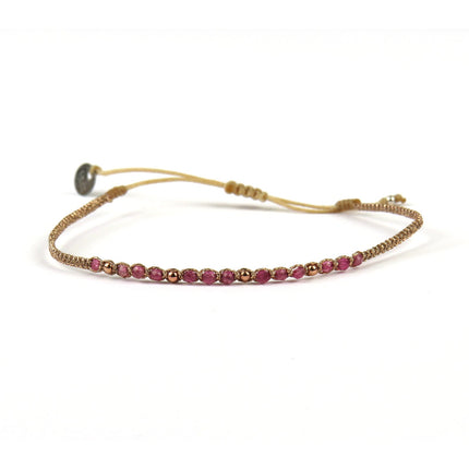 Bracelet tissé main Goldy tourmalines - LeJu